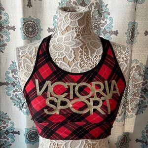 Victoria’s Secret Red Plaid Sports Bra